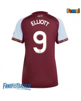 Aston Villa Harvey Elliott #9 Tricou Fotbal Replică 2025-26 Femei Acasa